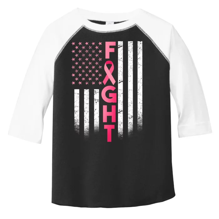 USA Breast Cancer Awareness Fight Logo Toddler Fine Jersey T-Shirt