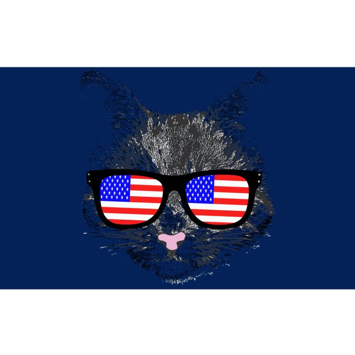 USA Cat Wearing American Flag Glasses Bumper Sticker