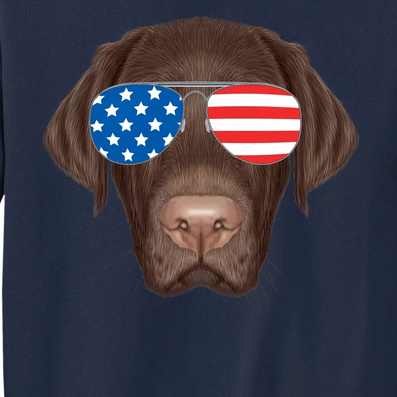 USA Chocolate Lab Dog Tall Sweatshirt