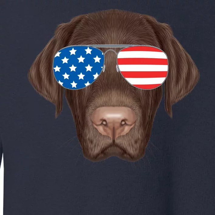 USA Chocolate Lab Dog Toddler Sweatshirt