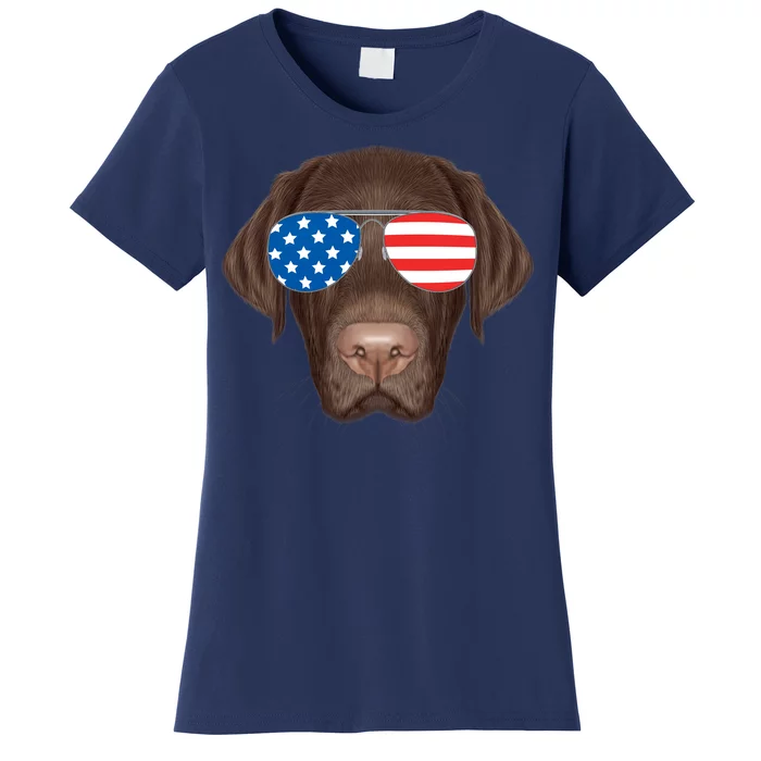 USA Chocolate Lab Dog Women's T-Shirt