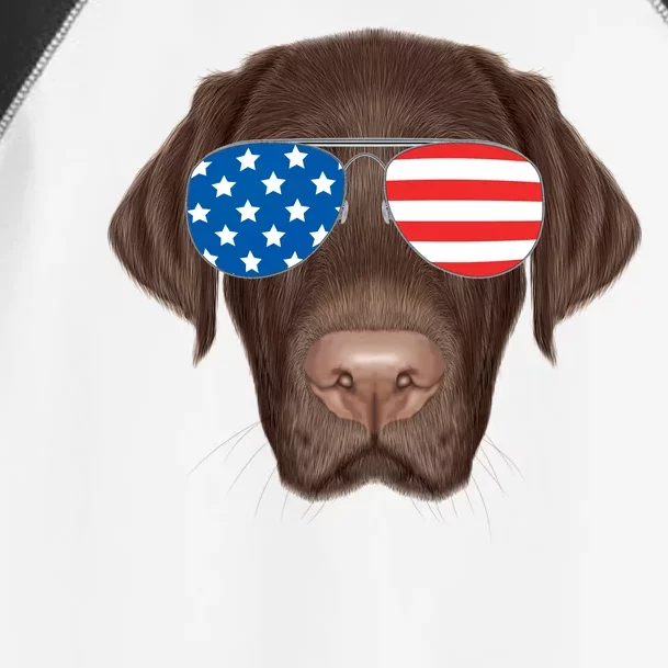 USA Chocolate Lab Dog Toddler Fine Jersey T-Shirt