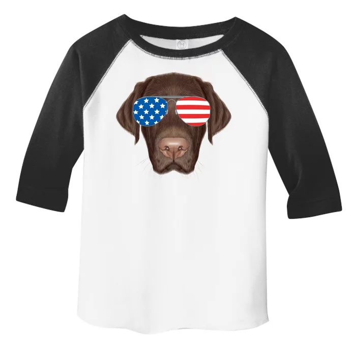 USA Chocolate Lab Dog Toddler Fine Jersey T-Shirt