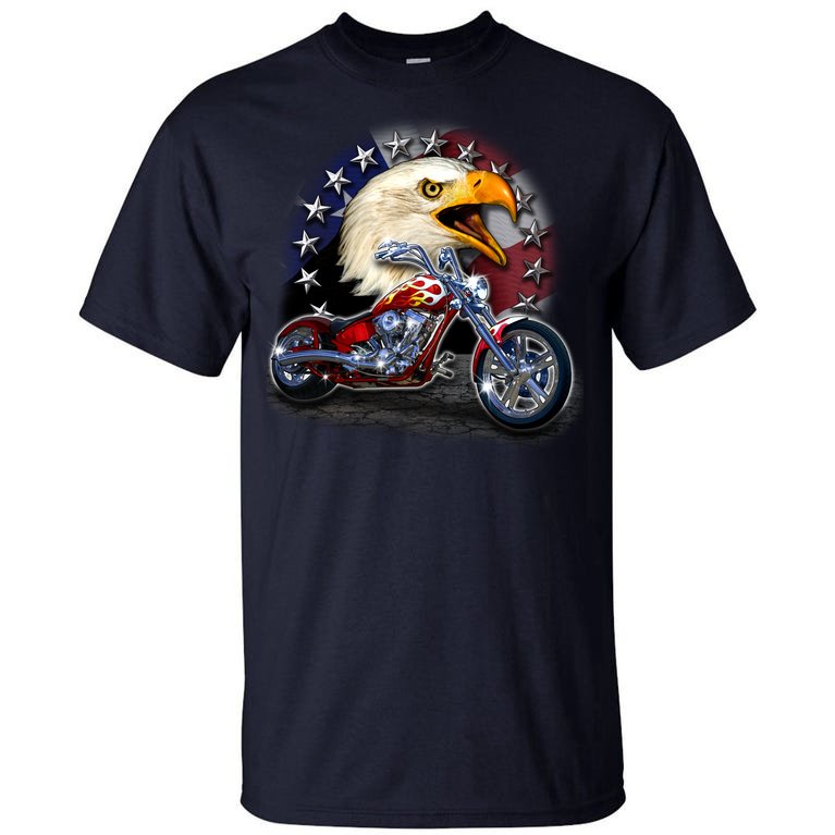 USA Chopper Bald Eagle Muscle Tall T-Shirt