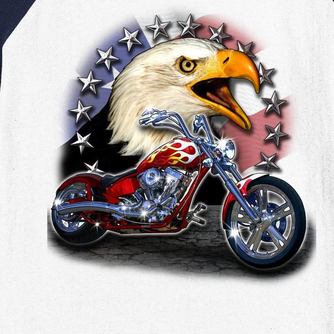 USA Chopper Bald Eagle Muscle Baseball Sleeve Shirt