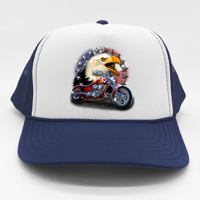 USA Chopper Bald Eagle Muscle Trucker Hat