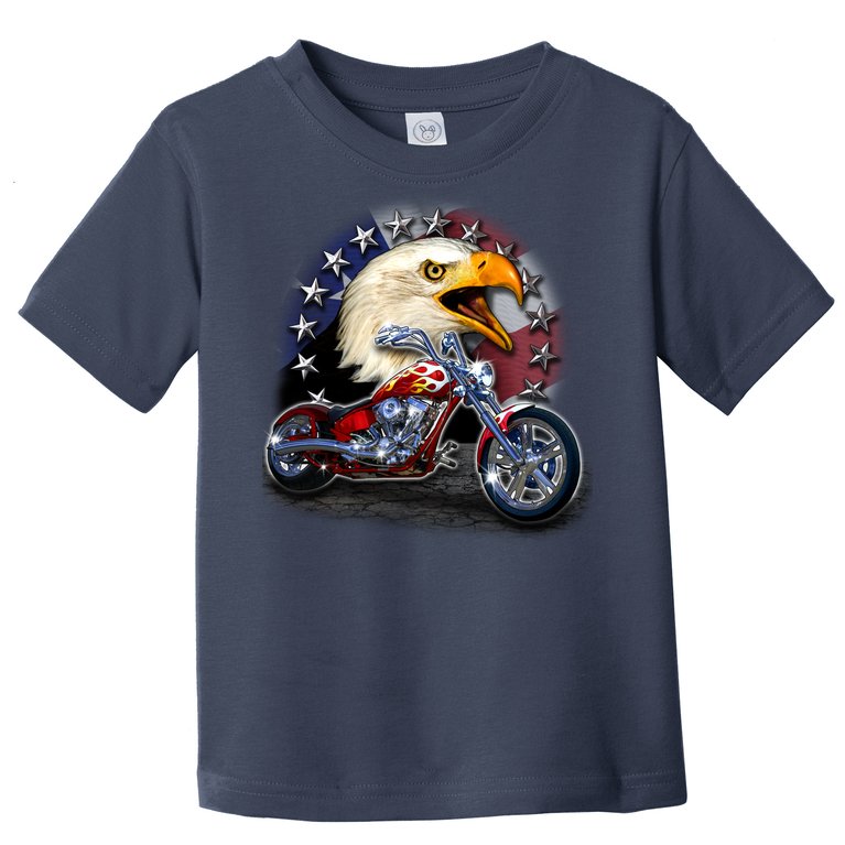 USA Chopper Bald Eagle Muscle Toddler T-Shirt