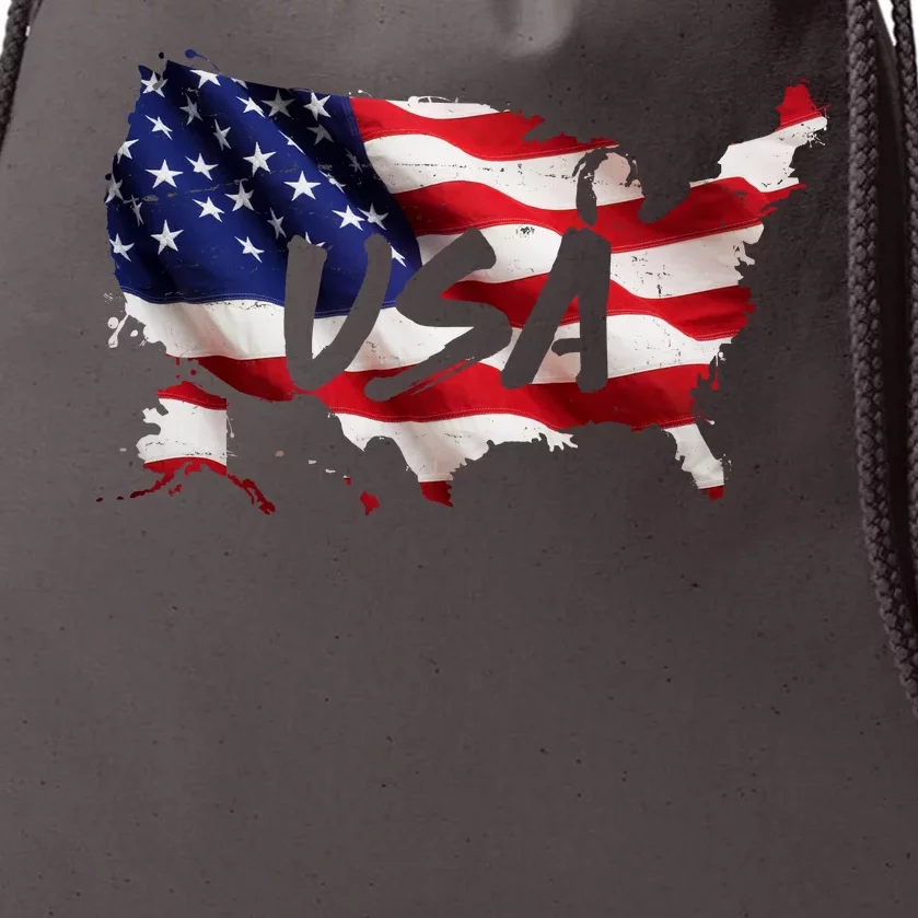 USA Country Flag Drawstring Bag