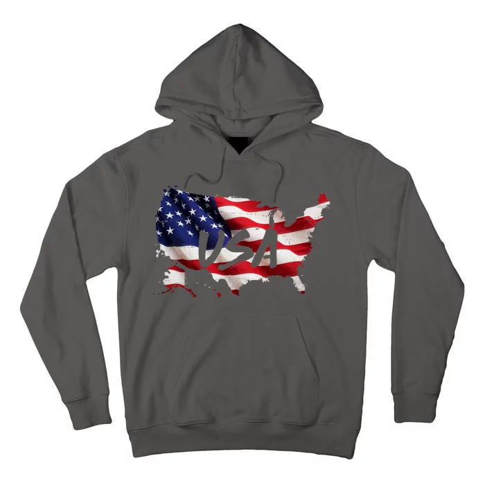 USA Country Flag Tall Hoodie