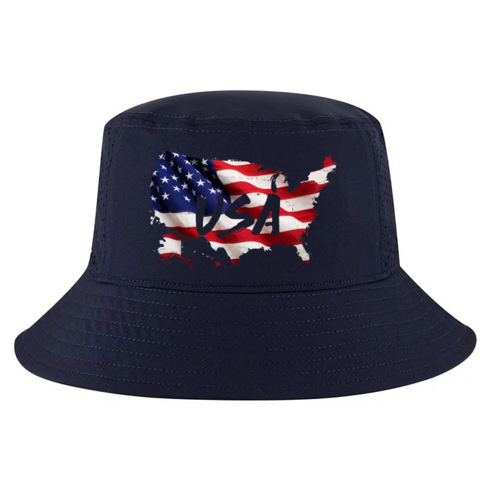 USA Country Flag Cool Comfort Performance Bucket Hat