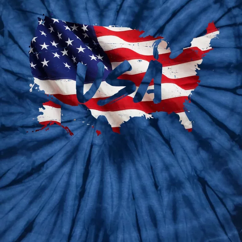 USA Country Flag Tie-Dye T-Shirt