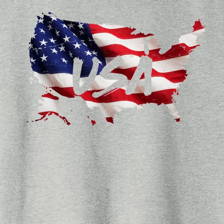 USA Country Flag Women's Crop Top Tee