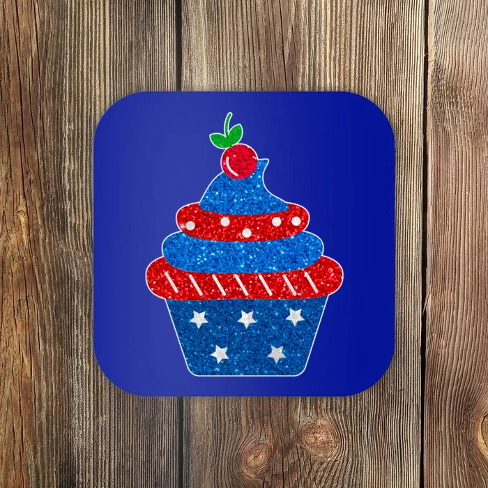 USA Cupcake Cherry On Top Coaster