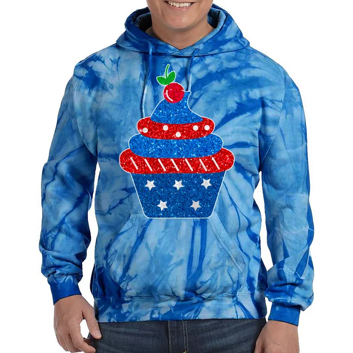 USA Cupcake Cherry On Top Tie Dye Hoodie