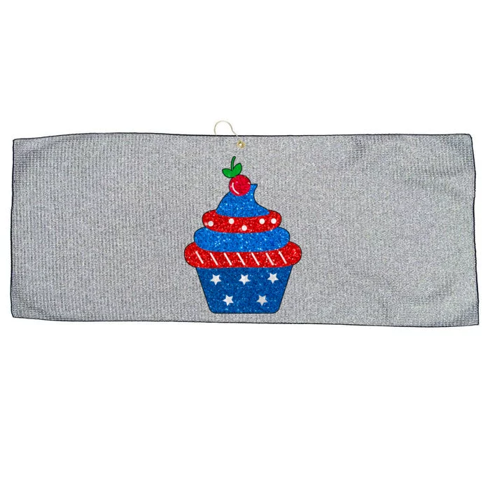 USA Cupcake Cherry On Top Large Microfiber Waffle Golf Towel