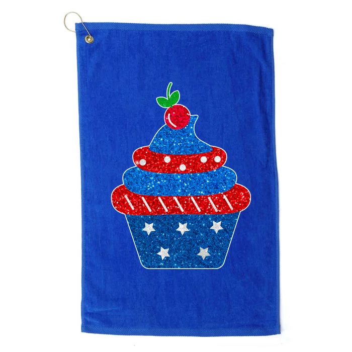 USA Cupcake Cherry On Top Platinum Collection Golf Towel