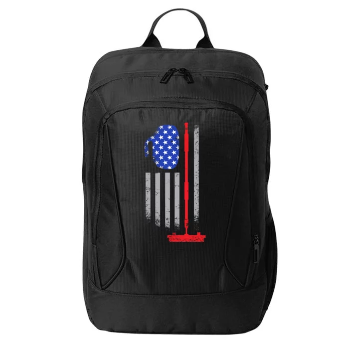 USA Curling Flag City Backpack