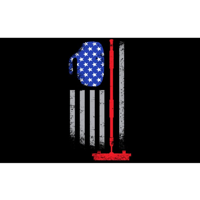 USA Curling Flag Bumper Sticker