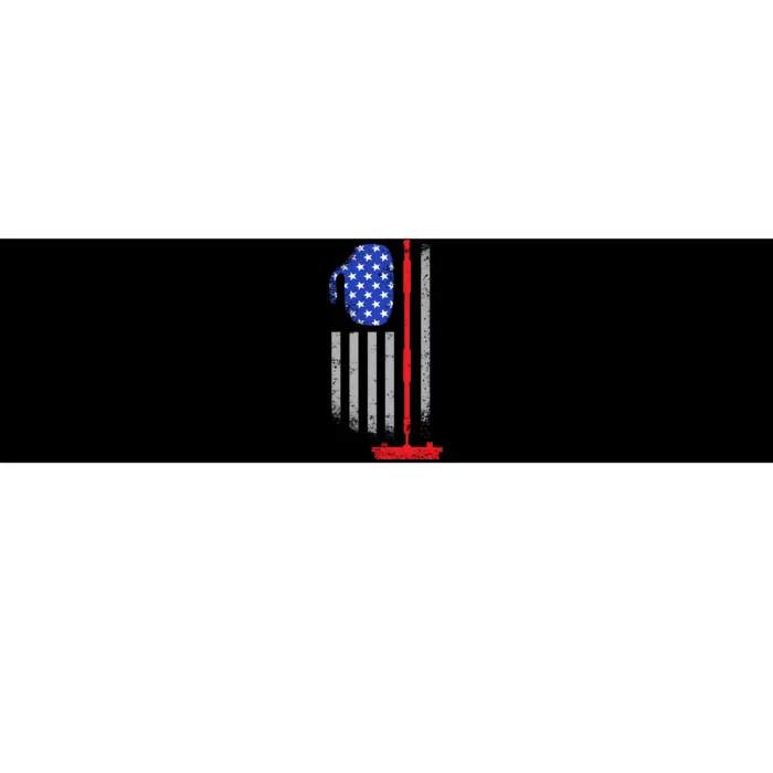 USA Curling Flag Bumper Sticker