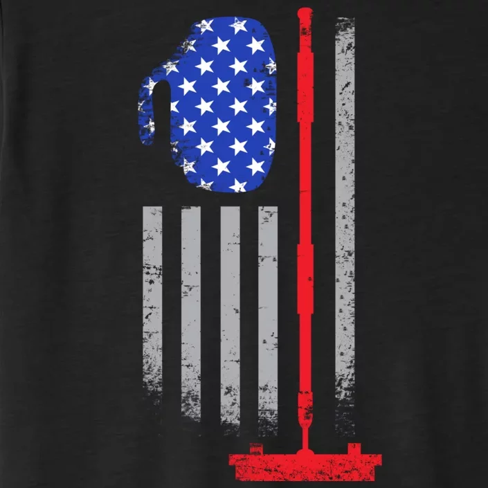 USA Curling Flag ChromaSoft Performance T-Shirt