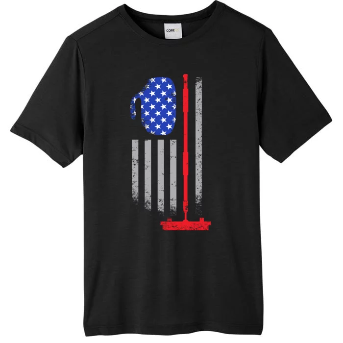 USA Curling Flag ChromaSoft Performance T-Shirt