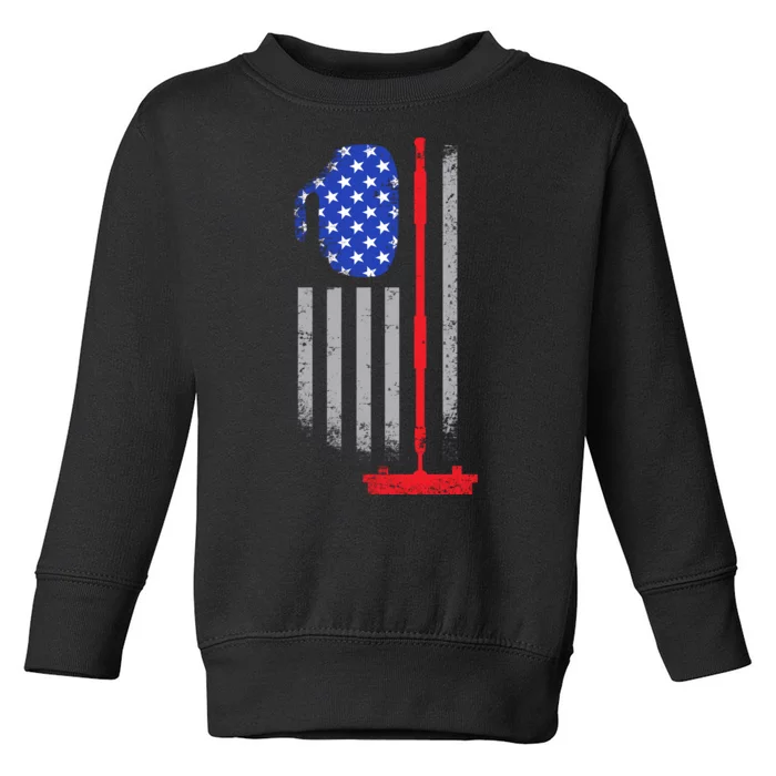 USA Curling Flag Toddler Sweatshirt