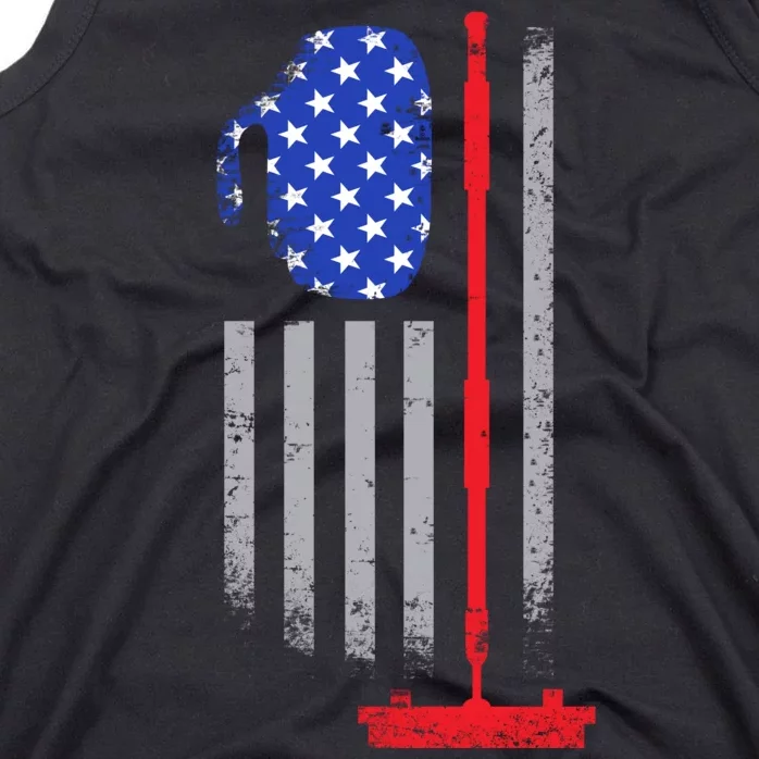 USA Curling Flag Tank Top