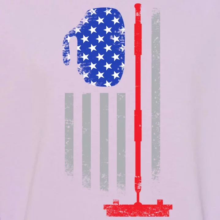 USA Curling Flag Garment-Dyed Sweatshirt