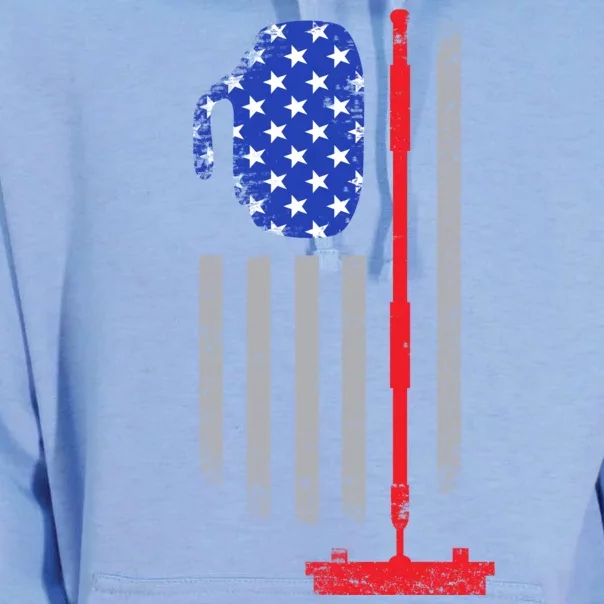 USA Curling Flag Unisex Surf Hoodie