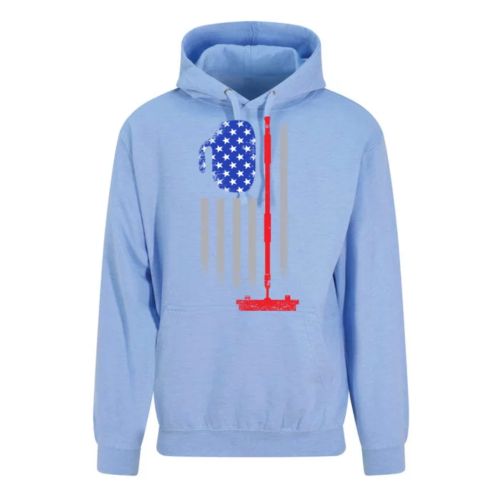 USA Curling Flag Unisex Surf Hoodie