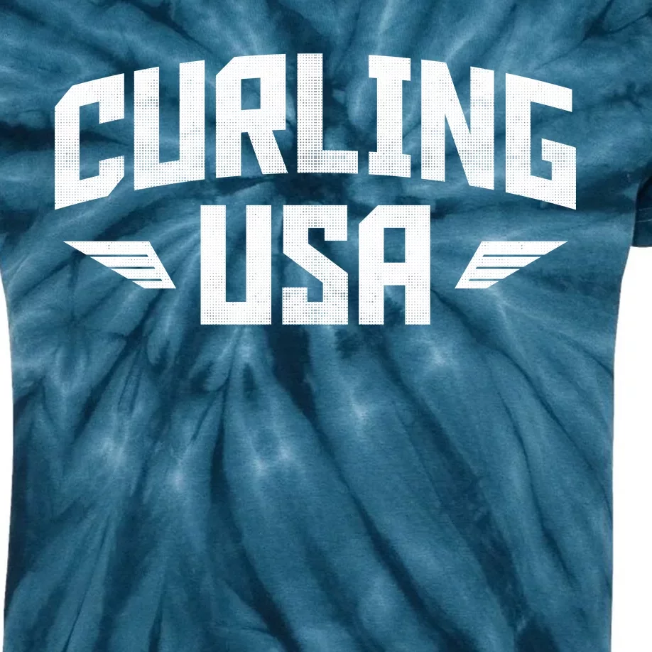 USA Curling Team Kids Tie-Dye T-Shirt