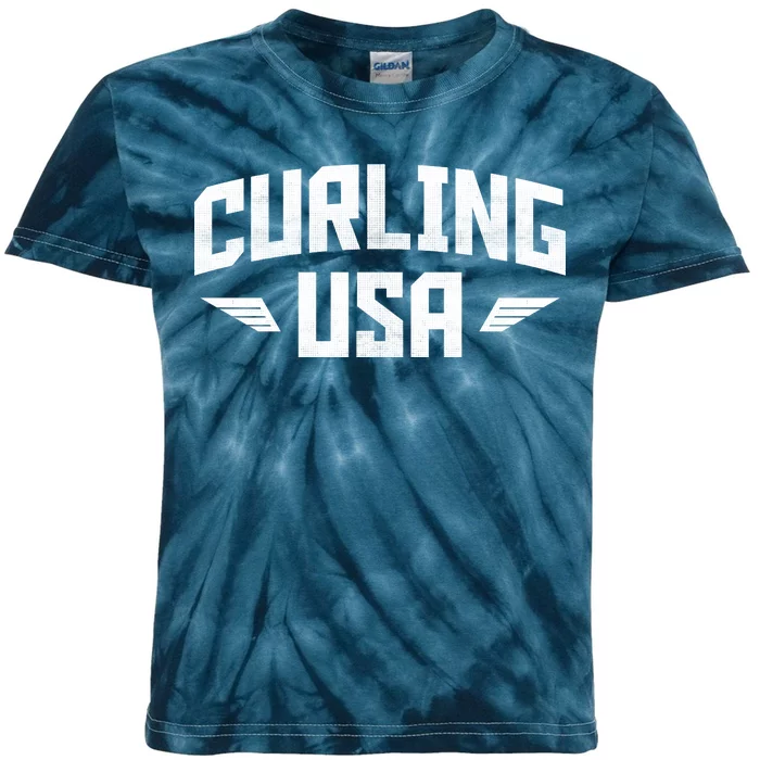 USA Curling Team Kids Tie-Dye T-Shirt