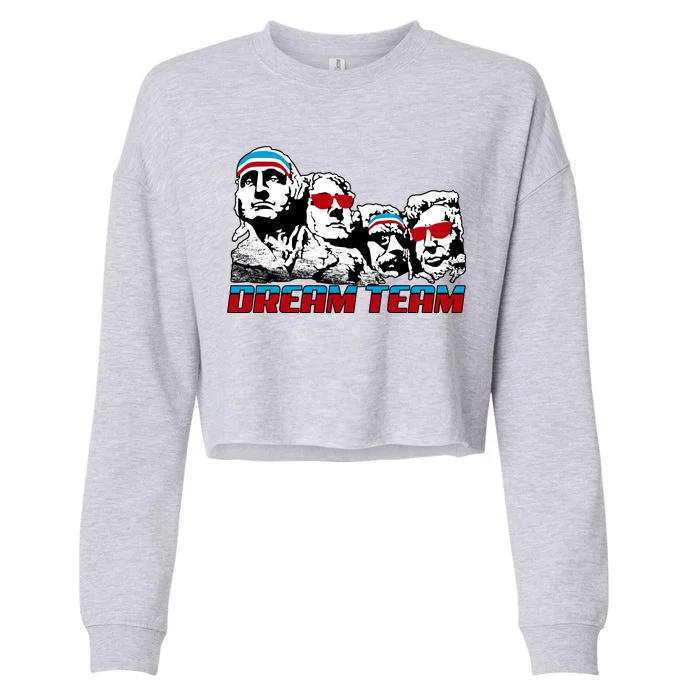 USA Dream Team Patriotic Cropped Pullover Crew