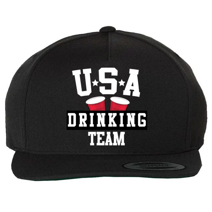 USA Drinking Team Wool Snapback Cap