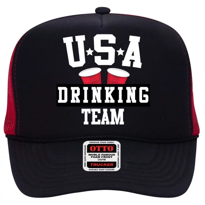 USA Drinking Team High Crown Mesh Trucker Hat