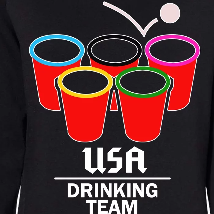 USA Drinking Team Beer Pong Womens California Wash Sweatshirt