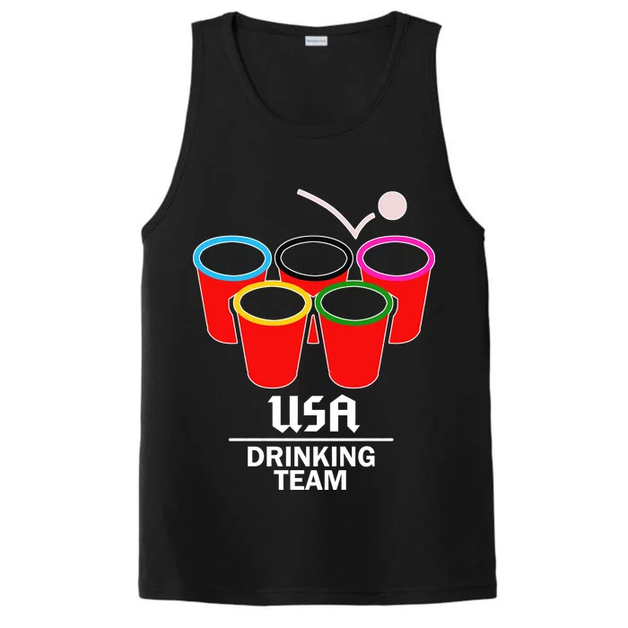 USA Drinking Team Beer Pong Performance Tank