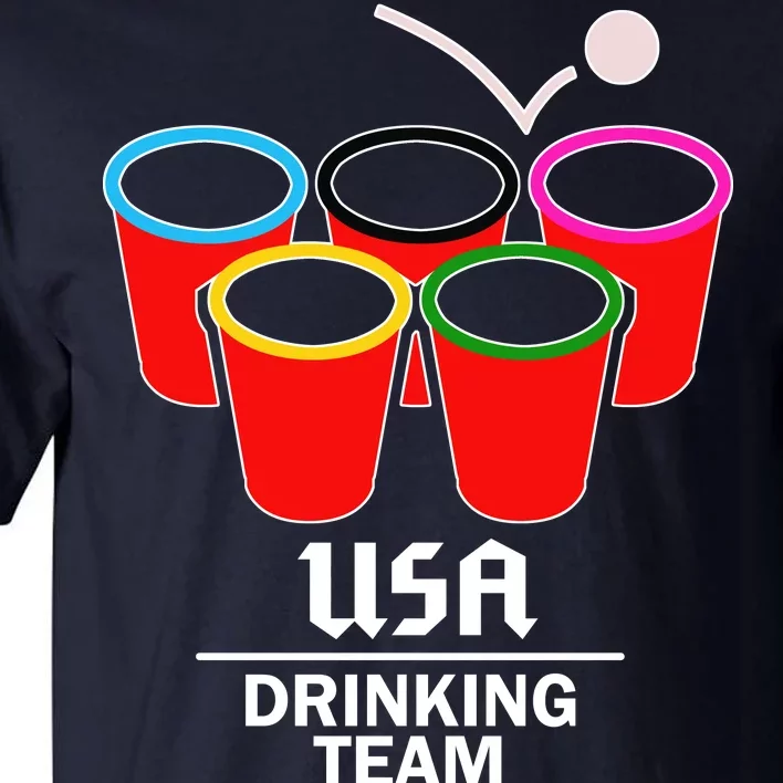 USA Drinking Team Beer Pong Tall T-Shirt