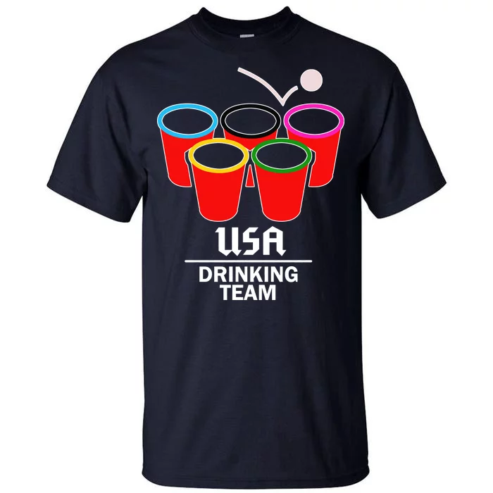 USA Drinking Team Beer Pong Tall T-Shirt