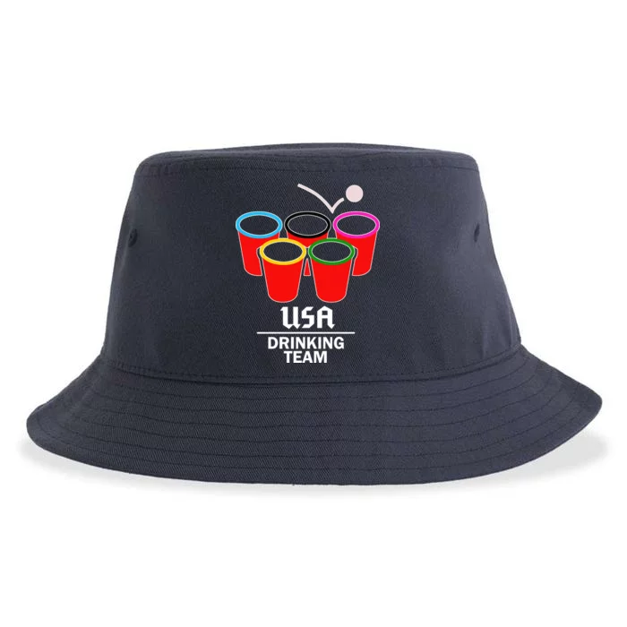 USA Drinking Team Beer Pong Sustainable Bucket Hat