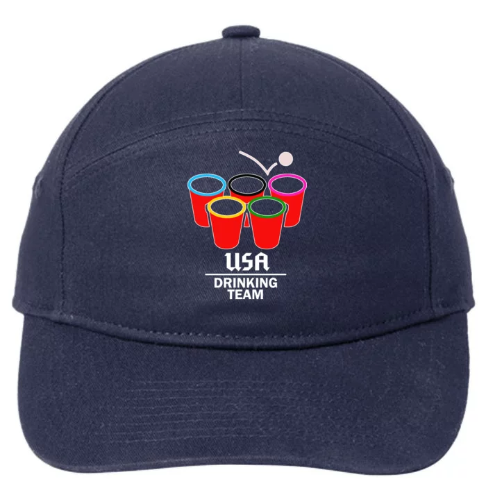 USA Drinking Team Beer Pong 7-Panel Snapback Hat