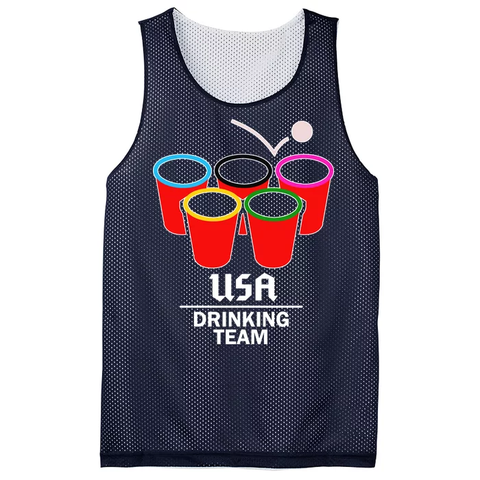 USA Drinking Team Beer Pong Mesh Reversible Basketball Jersey Tank