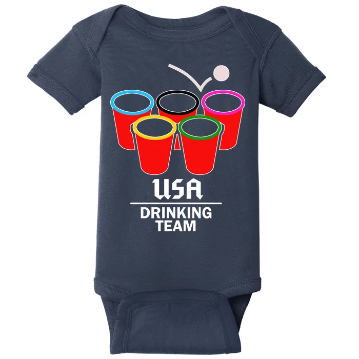 USA Drinking Team Beer Pong Baby Bodysuit