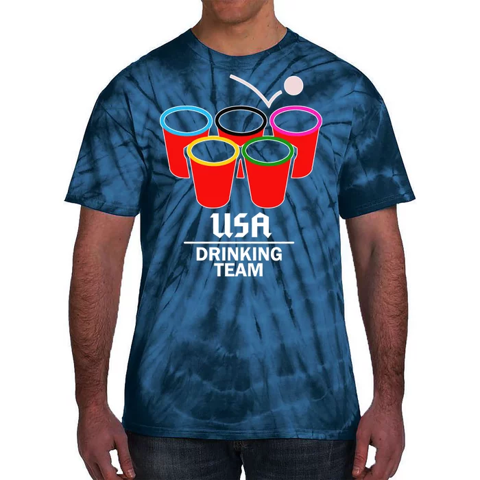 USA Drinking Team Beer Pong Tie-Dye T-Shirt