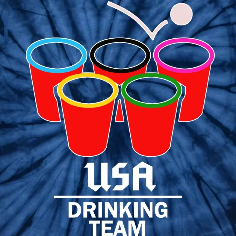 USA Drinking Team Beer Pong Tie-Dye T-Shirt