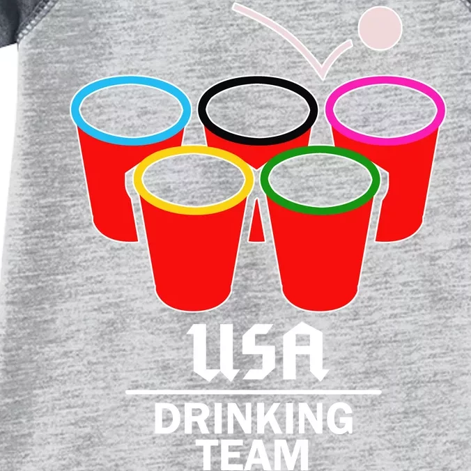 USA Drinking Team Beer Pong Infant Baby Jersey Bodysuit