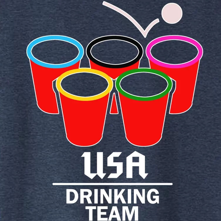 USA Drinking Team Beer Pong Women's Crop Top Tee