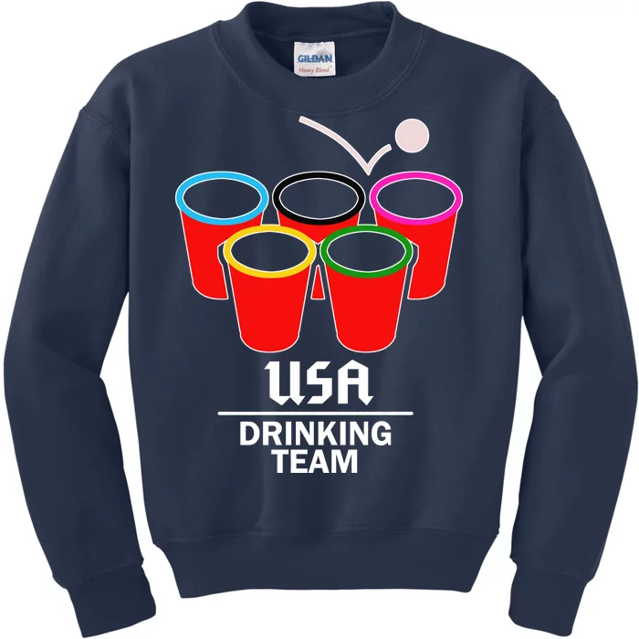 USA Drinking Team Beer Pong Kids Sweatshirt