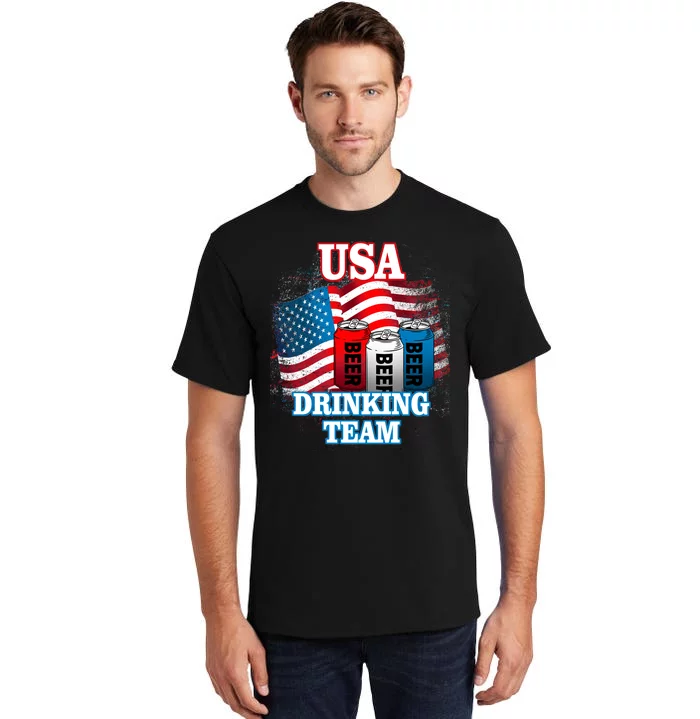 USA Drinking Team Flag Tall T-Shirt