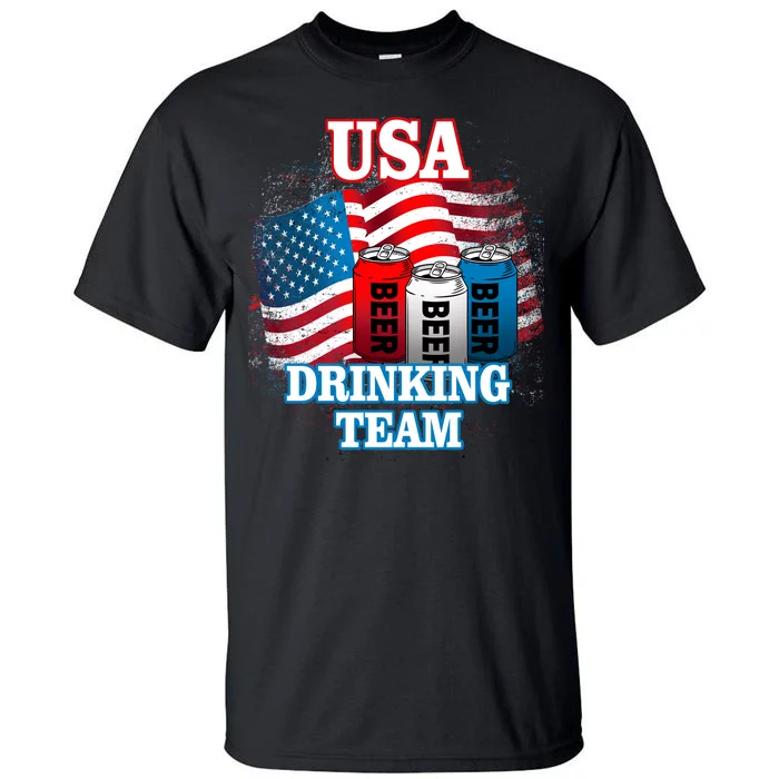 USA Drinking Team Flag Tall T-Shirt